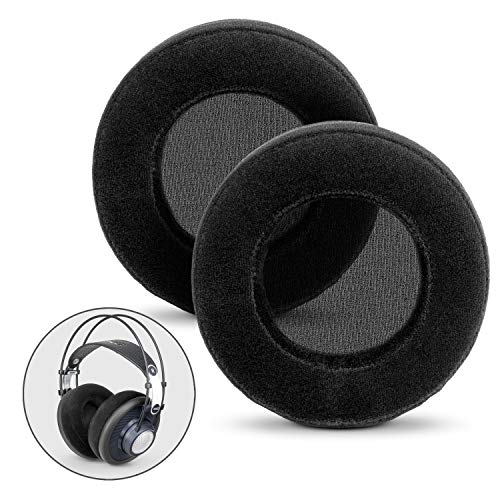 BRAINWAVZ XL Large Velour Replacement Memory Foam Earpads - Suitable For Many Other Large Over The Ear Headphones - Sennheiser, AKG, HifiMan, ATH, Philips, Fostex, Sony