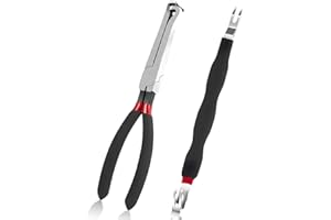 CRELYSTER Electrical Disconnect Pliers 37960, Electrical Connector Separator 13120, Electrical Disconnect Pliers for Cars, Automotive Fuel Line Terminal Removal Tool, Lock Push Tab Style Plug