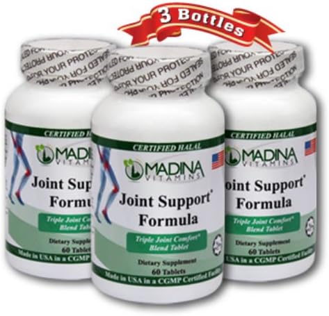 3 X Halal Joint Support Formula - Made in USA by Madina Halal Vitamins