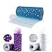 4Pcs Glitter Sequin Tulle Rolls Sparkling Fabric Spool Ribbons Tutu Material 6 x 900 Inch (25 Yards Each) for DIY Craft, Gift Wrapping, Decoration, Clothes, Wedding - Pink, Purple, White, and Blue
