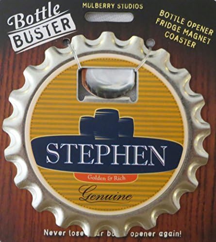 Mulberry Studio Bottle Opener Fridge Magnet Coaster All in One - Stephen