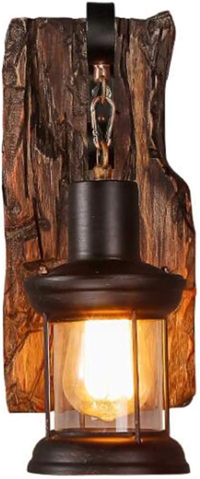 Holz Retro Lichter Rustikale Wohnzimmer Wandlampe EZ7 LED Lampe