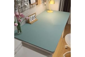 RHPBSF Leather Desk Mat, Computer Laptop Mat for Desk - Navy Blue, 39.4 x 15.7