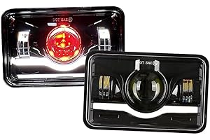 Yanchaofei 2PCS 4x6 LED Headlights Compatible with 1995-1997 Chevrolet S10 Blazer Peterbilt Kenworth Oldsmobile Cutlass Truck