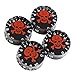 4pcs Speed Control Knobs with Skull Logo Black for Gibson Les Paul Replacement