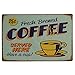 AiYahoo Fresh Brewed Coffee Served Here Have a Cup Retro Vintage Metal Sign 12