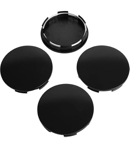 Biomar Labs® 4x 65mm Black Hub Caps - Fits 56mm Inner Diameter, 5-Year Warranty