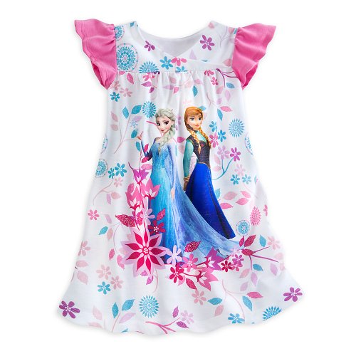 Store Frozen Elsa/Anna Nightgown Nightshirt Sleepwear Size Medium 7/8