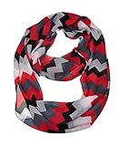 WishCart Infinity Scarf for women Loop wave ZigZag Sheer Print Multi Color