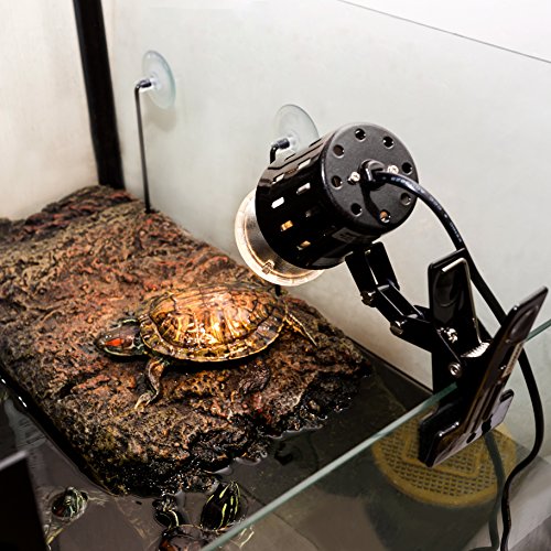 REPTI ZOO Reptile Lamp Holder,360degree Rotating Adjustable Clamp Lamp