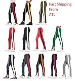 EPTM. Men's Side Stripe Ankle Zip Long Drawstring Techno Track Pants