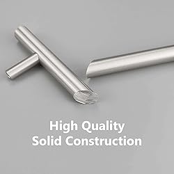 Modket 1 Pack Solid Brushed Nickel T Bar Handle