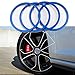 x xotic tech Wheel Hub Logo Ring Cover Trim Compatible with Volkswagen Jetta Golf Passat (Blue) -4pcs 2.48