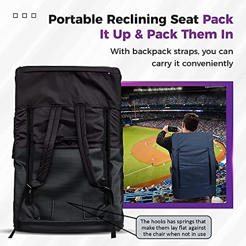 GADGETWIZ Double Heated Stadium Seats for Bleachers with Back Support