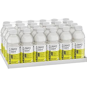 Image of vitaminwater zero squeezed, electrolyte enhanced water w/ vitamins, lemonade drinks, 20 fl oz, 24 Pack
