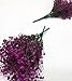 CATTREE Artificial Shrubs Bushes, Plastic Fake Plants Wedding Indoor Outdoor Home Garden Verandah Kitchen Office Table Centerpieces Arrangements Christmas Decoration Fuchsia 8 pcs