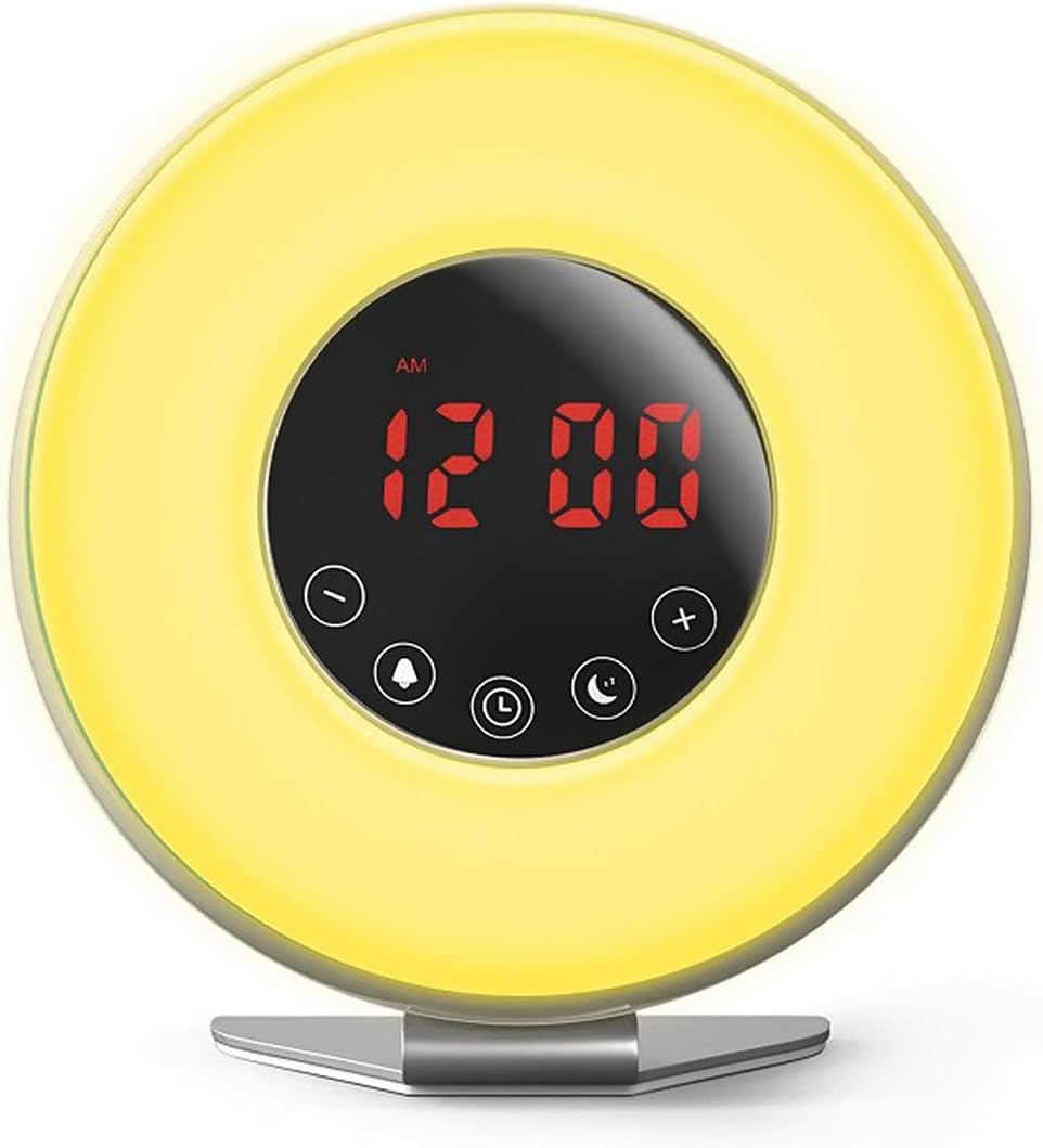 Wake Up Light Sunrise/Sunset Alarm Clock 7 Colors Mood