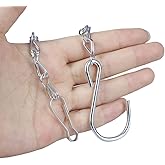 10 Pack Silvery Hanging Chains for Planters,Lanterns,Bird Feeders,Billboards,Plant Baskets etc, Length 9.5 Inch,Outdoor Indoor Use