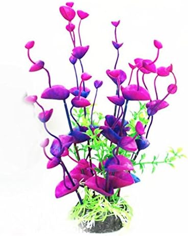 Aquarium Decorations,Plastic Emulational Decorative Long Leaf Plant for Aquarium (Purple)