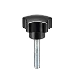 uxcell Star Knob Grip M8 x 30mm Male Thread Steel