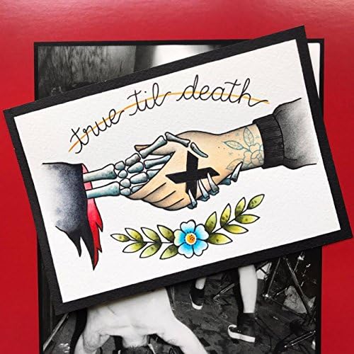 True Til Death Straight Edge XXX Tattoo Hand Watercolor Tattoo Flash PRINT by Michelle Kent