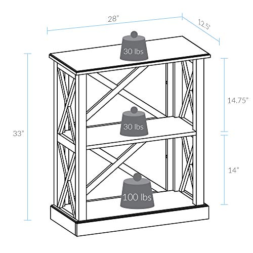 3 Casual+Home+363+32+3+Shelf+Bookcase+Black