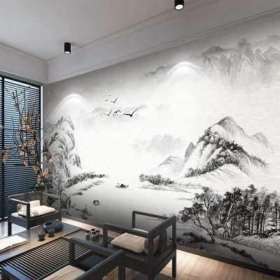 Jing Dian Carta Da Parati 3d Dipinti Astratto Cinese Moderno