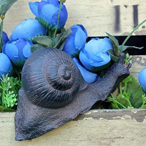 1 or 2 pcs Snail Pot Holder Ornaments Decorative Patio Planter Sculpture Resin Black GIFT NEW (1, Snail Pot Holder)
