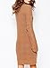 Clothink Women Clothink Women Brown Stretchable Elasticity Plain Cable Knit Sweater Dress