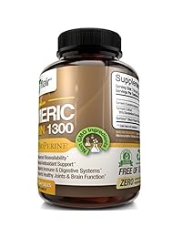 NutriFlair - Complemento de curcumina Turmeric (1300 mg) con pimienta bioperina negra (120 cápsulas,...