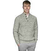 Emerald Isle Traditional Irish Fisherman's Knit Sweater for Men, Wool Blend Knitted Jumper with Buttons (US, Alpha, Medium, Regular, Regular, Oatmeal Marl)