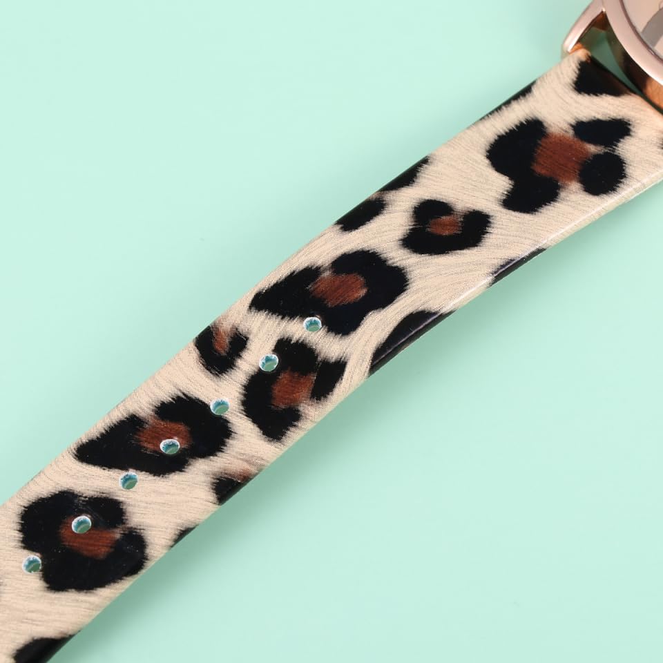 SAFIGLE Damenuhr Leopardenmuster：Damen Armbanduhr Uhr Damen Pu Leder Armbanduhr Mit Quarzwerk Und Ziffernblatt FüR Frauen Elegantes Design Perfektes FüR Besondere AnläSse