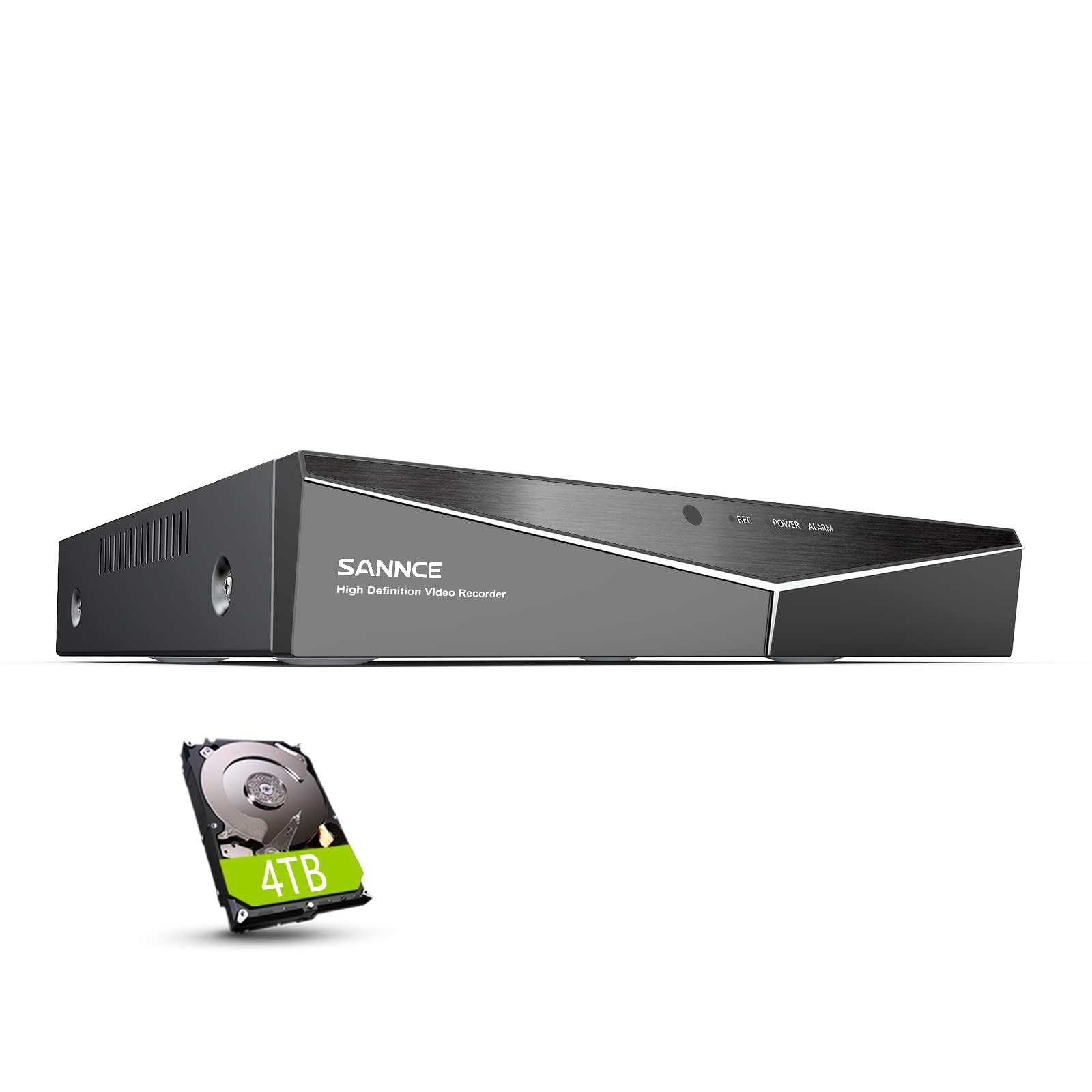 SANNCE DVR 16 Channel CCTV Camera Systems, 1080P Full HD 16CH DVR, 5-in-1 Hybrid Digital Video Recorder Supports TVI AHD CVI CVBS Analog IP Security Cameras (4 TB HDD)