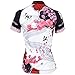 Paladin Cycling Jersey for Women Short Sleeve Plum Flower Pattern Bike Shirt