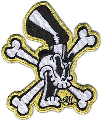 Shawn Dickinson Mad Bones Skull Patch Embroidered Iron On Applique