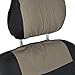 BDK OS-409-BG-A_am Black & Beige Synthetic Leather Seat Covers for Car SUV Van - Affordable PU Vinyle Replacement Covers