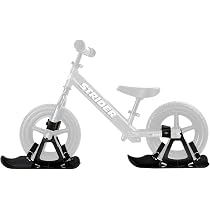 Kit Ski à Neige Pour Vélo D'Équilibre Enfant - Planches De Traîneau 53x10x9 Cm - Convertit Le Vélo En Luge - Loisirs Hiver Neige