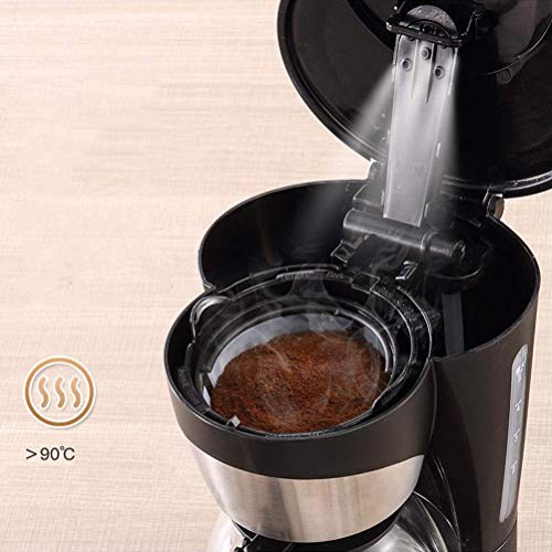 BJLWTQ Filterkaffeemaschine, 0.75L Kapazität Kaffeemaschine Programmierbare 24-Stunden-Timer mit LCD-Display, 800W… – Bild 4