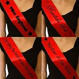 Personalized Red Sash. Perfect for Bachelorette Parties, Birthdays, Proms, Pageants