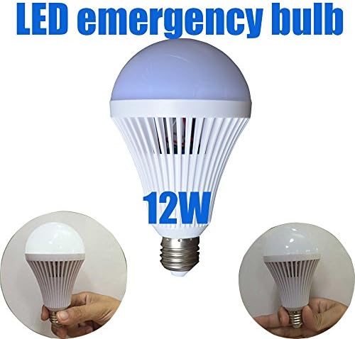 FuLanDe 3Packs Emergency LED Bulbs 12W, Emergency Lamps Household Lighting Bulbs and Human Body Induction 120V E26/E27, Fully Charged for Emergency 2-3 Hours, Saving Energy Intelligent Light Rechargab