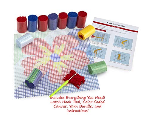 3 Flower+DIY+Latch+Hook+Kit