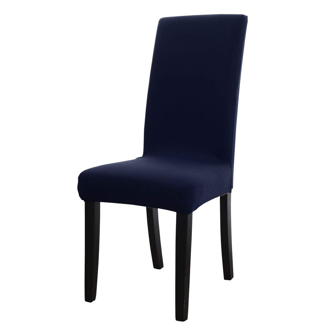 sourcing map High Back Dining Chair Covers, Stretch Removable Washable Bar Stool Slipcovers/Protectors, Spandex Chair Covers for Dining Room Kitchen Party Wedding Decoration Dark Blue