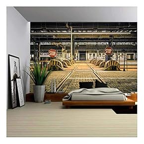 Photo of an Abandoned Industrial Interior with Bright Light - Removable Wall Mural | Self-Adhesive Large Wallpaper - 66x96 inches