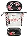 Harley Quinn Mad Love 3 Piece Cosmetic Toiletry, Make Up Bag & Brush Gift Set