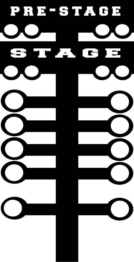 Drag Racing Strip Christmas Tree lights wall decal art show