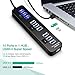 USB Hub 3.0, ELEGIANT High Speed 10-Port USB Data Hub Splitter with AC Power Adapter and Charging Ports for Computer MacBook Mac Pro/Mini Surface Pro 4 Laptop Notebook PC Mobile HDD