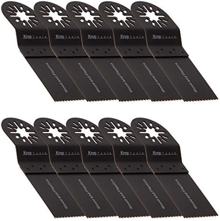 10 KROP Multi Tool Blades 35mm Standard Wood fits Bosch FEIN MultiMaster Erbauer Mac Allister Makita Milwaukee Parkside Workzone. by Krop Tools