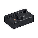 Fosi Audio PH05 5-Channel Headphone Splitter Amplifier, Mini Headphones Amp for Music Studio, Audio Sharing, Podcast Monitor, Supports 16-300 Ohm High Impedance IEM with 12V Power Adapter