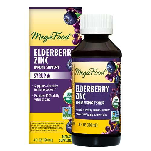 MegaFood Elderberry Zinc Immune Support Syrup Immune Support with Zinc & Elderberry Plus
