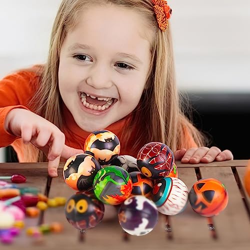 LovesTown 12PCS Halloween Stress Balls, Squeeze Balls Slow Rising Stress Relief Fidget Toys for Halloween Party Favor Kids Toys 10 Designs